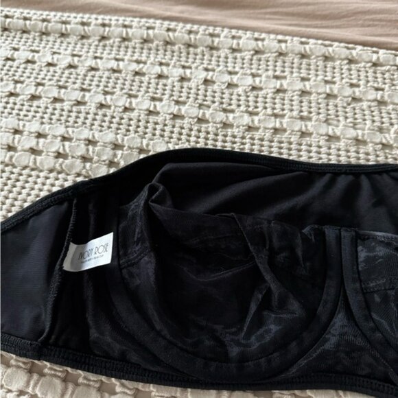 NEW Ivory Rose Black One-Shoulder Bikini Top Size 34F - Picture 5 of 6